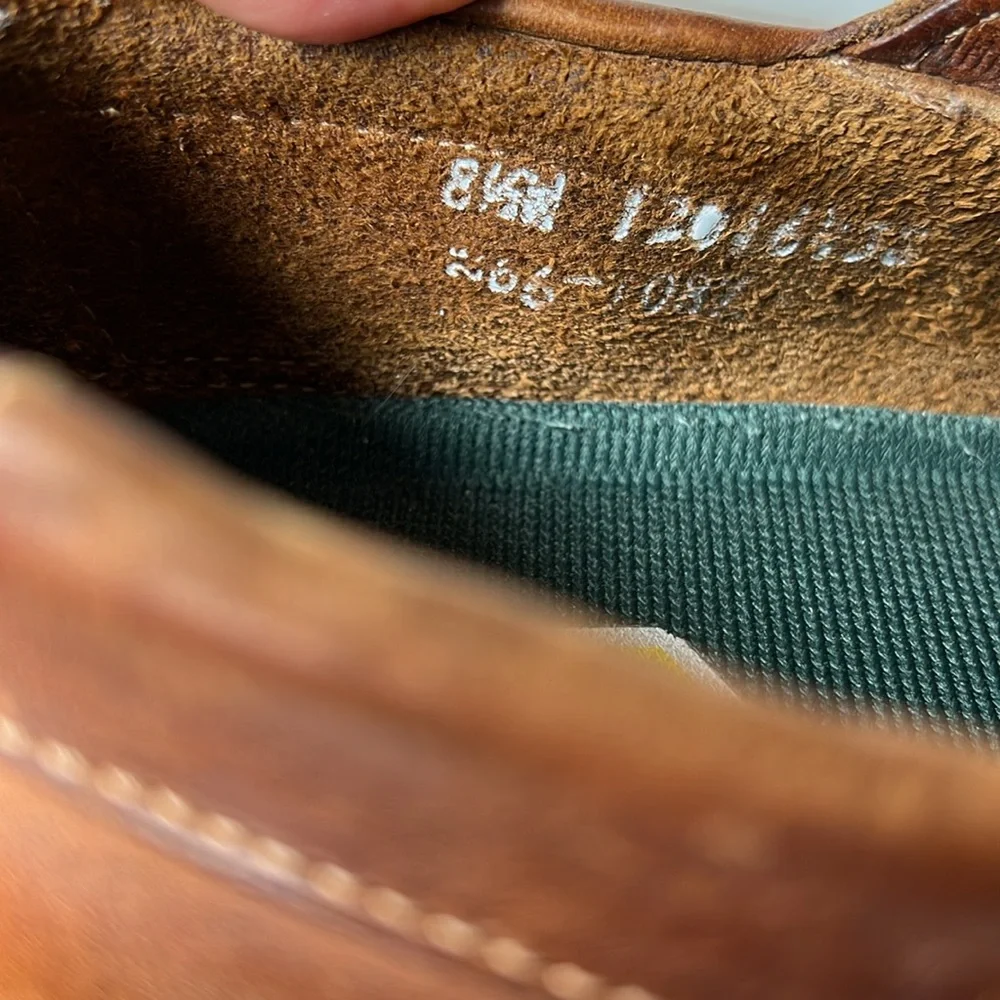 Mens Sebago Docksides Leather Boat Shoes size 8 1/2